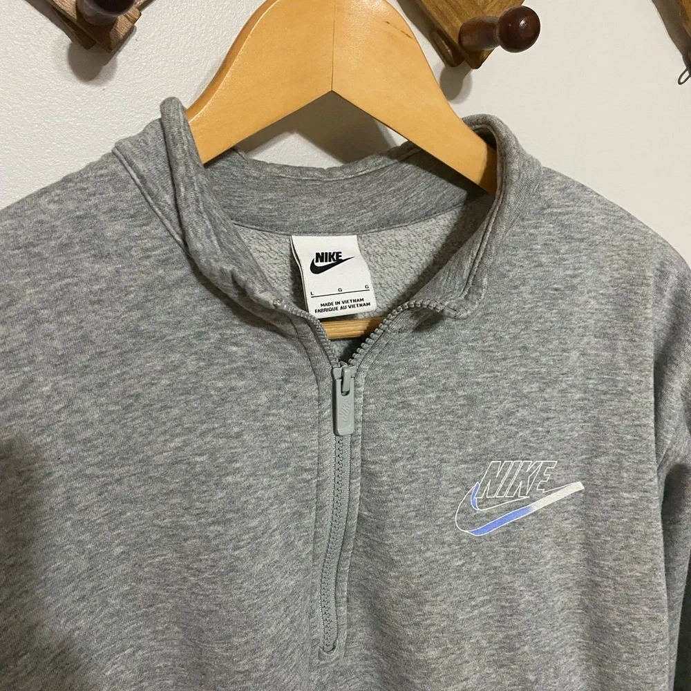 Nike Women's Gray Half-Zip Sweatshirt